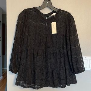 Black lace top